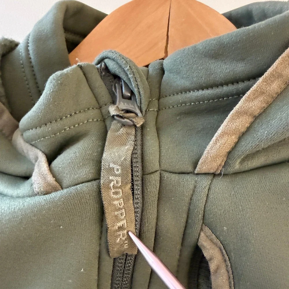 Propper Tactical‎ Half Zip Fleece Hoodie Pullover Mens Medium Green Outdoors
